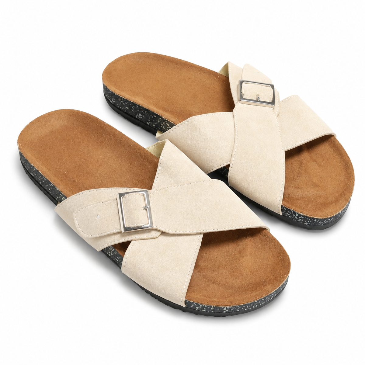 Cross Buckle Comfort Slippers – Style 1