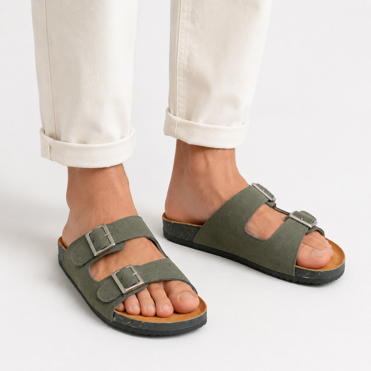 Double Buckle Comfort Slippers