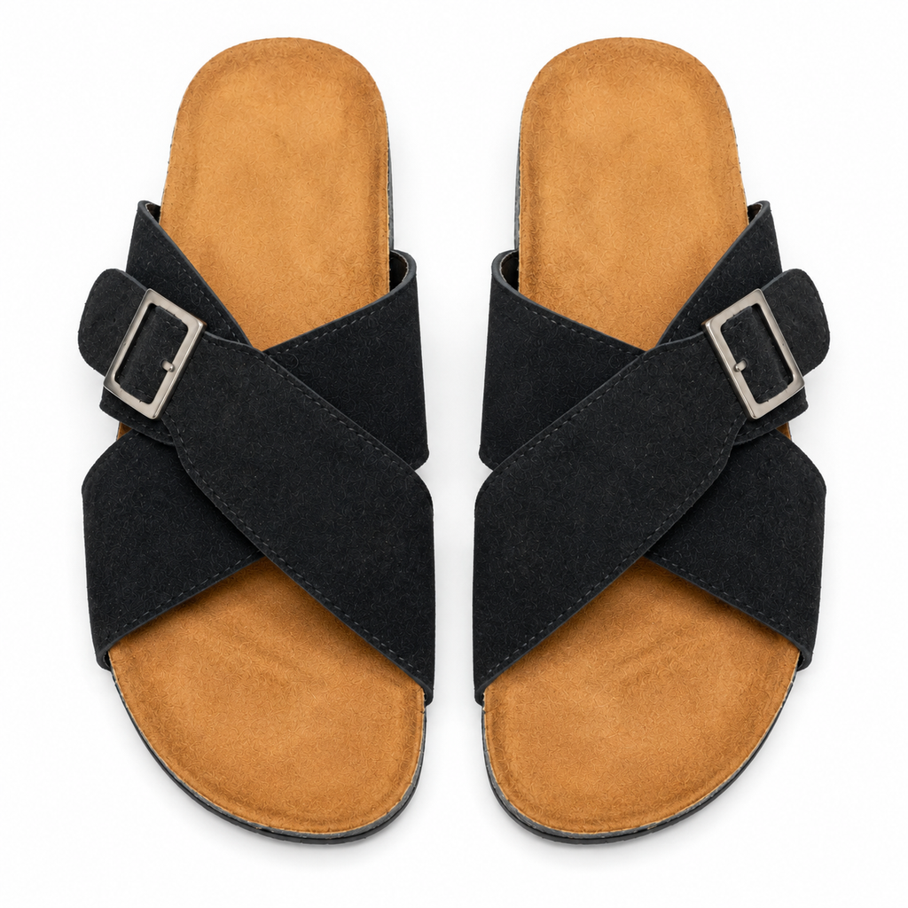 Cross Buckle Comfort Slippers – Style 3