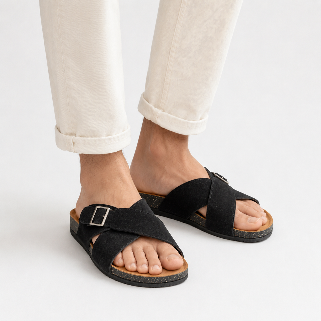 Cross Buckle Comfort Slippers – Style 3