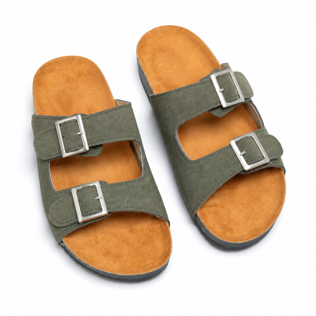 Double Buckle Comfort Slippers