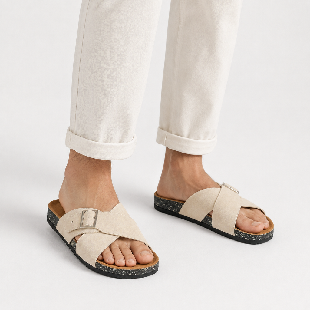 Cross Buckle Comfort Slippers – Style 1