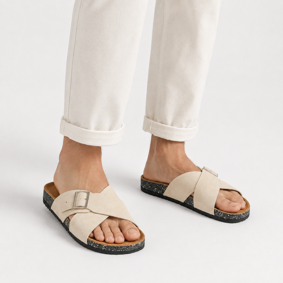 Cross Buckle Comfort Slippers – Style 1