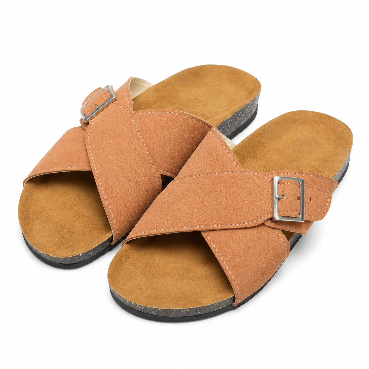 Cross Buckle Comfort Slippers – Style 2