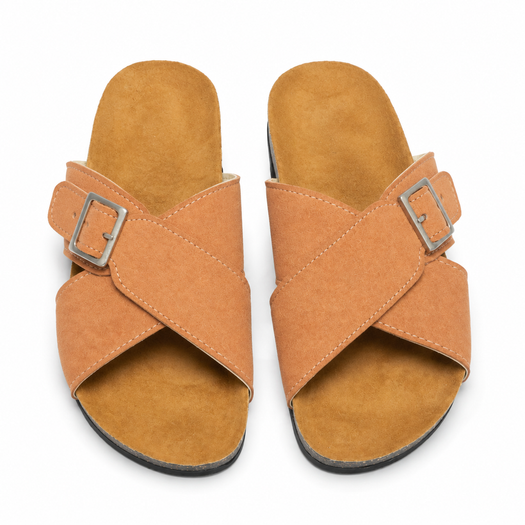 Cross Buckle Comfort Slippers – Style 2