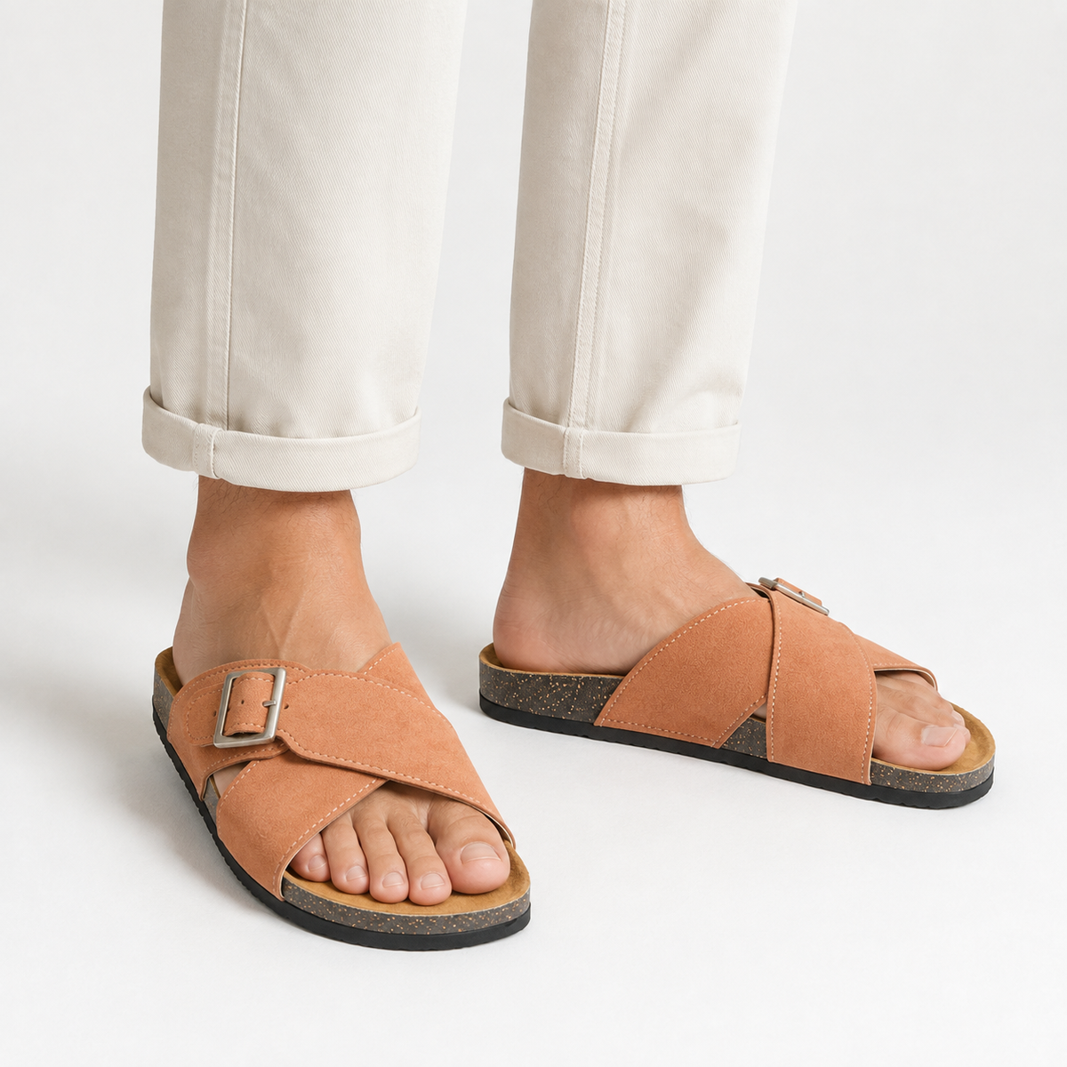 Cross Buckle Comfort Slippers – Style 2
