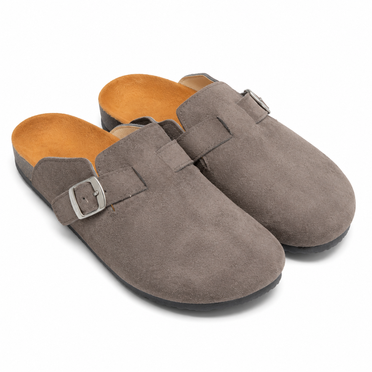 Suede Buckle Mule Slippers – Style 3
